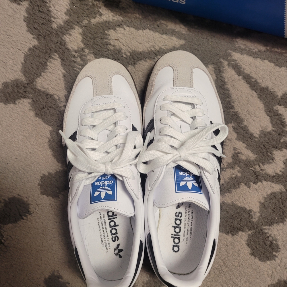 Adidas Samba White and Black Womenss Shoes - Picture 2 of 4